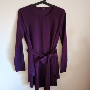 Purple long sleeve blouse dressy shirt. Shein size small